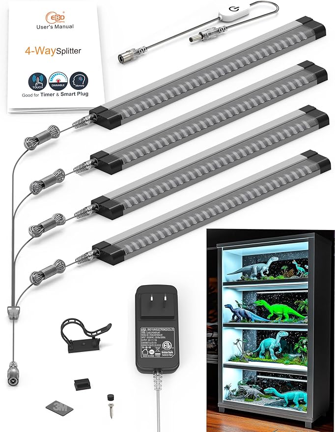 EBD LED Under Cabinet Lighting 4-Way Parallel Connection Display Case Lights by ExcelBrighterDevelopmentLtd