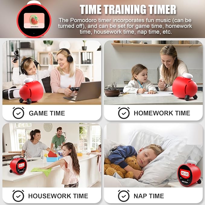 Smart Alarm Clock for Kids, AI Voice Assistant Clock - Image 3