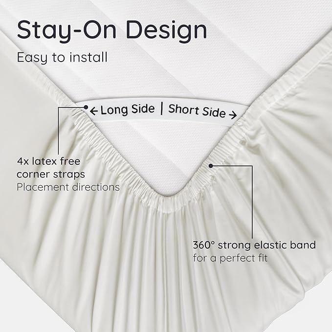 Bambaw 100% Viscose Derived from Bamboo Sheets Twin Size, Cooling Fitted Sheet - Image 5