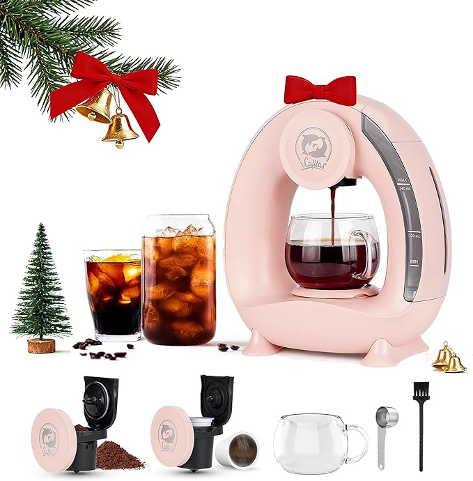 Single Serve Coffee Maker, Fast Brew in 2 minutes, Stylish＆Compact Design by iCafilas
