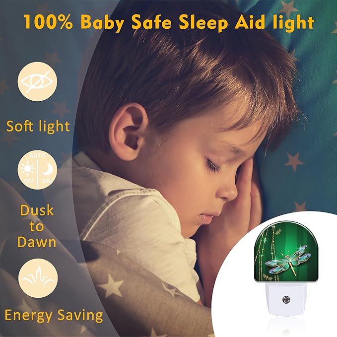 sndheke Green Jewel Dragonfly Night Light - Image 5