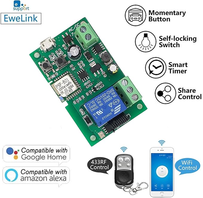 Newgoal 1-Channel Ewelink App Remote Control WiFi Wireless Switch Relay - Image 2