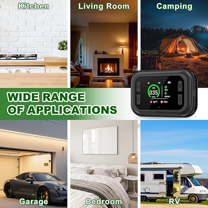 Carbon Monoxide Detector Plug in Wall, 5 in 1 Natural Gas Detector & Smoke Alarm - Image 8