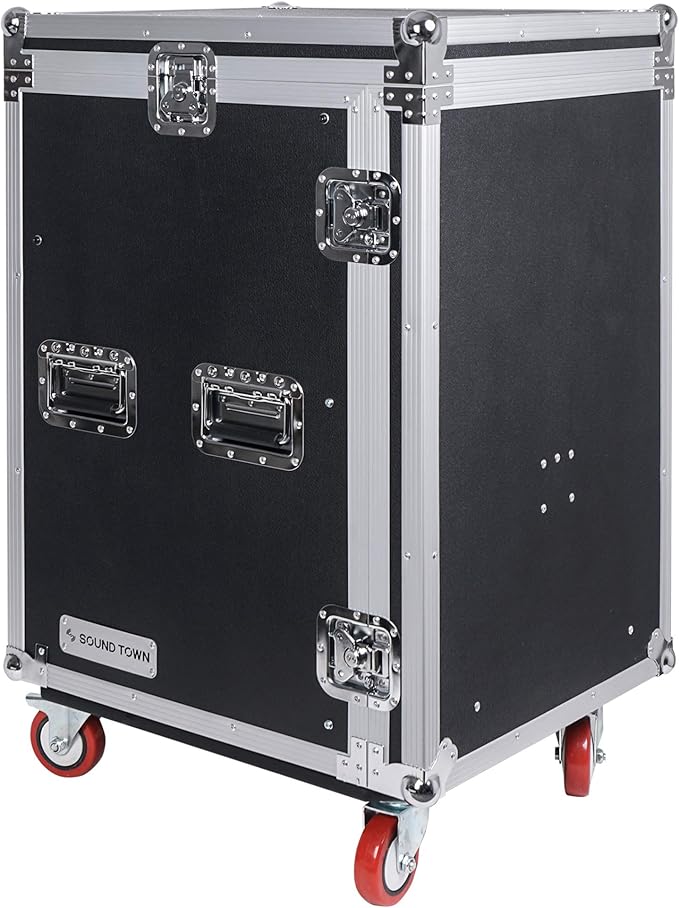 Sound Town Heavy-Duty 1/2" Plywood 16U PA DJ Pro Audio Rack/Road ATA Case - Image 2