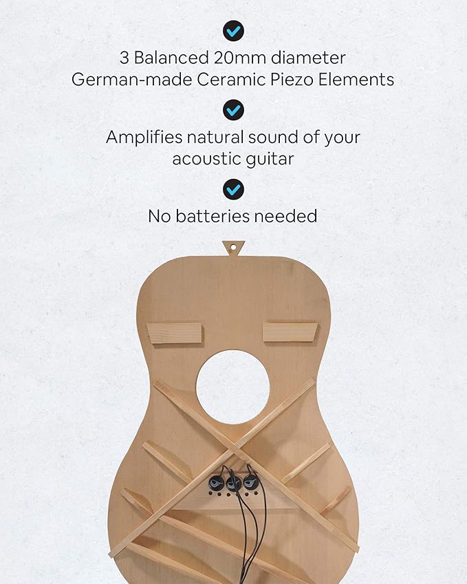 Journey Instruments Passive Piezo Acoustic Pickup – EP001K Three Balanced - Image 2