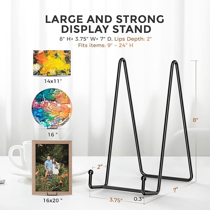 TR-LIFE 4 Pack 8 Inch Large Plate Stands - Image 2