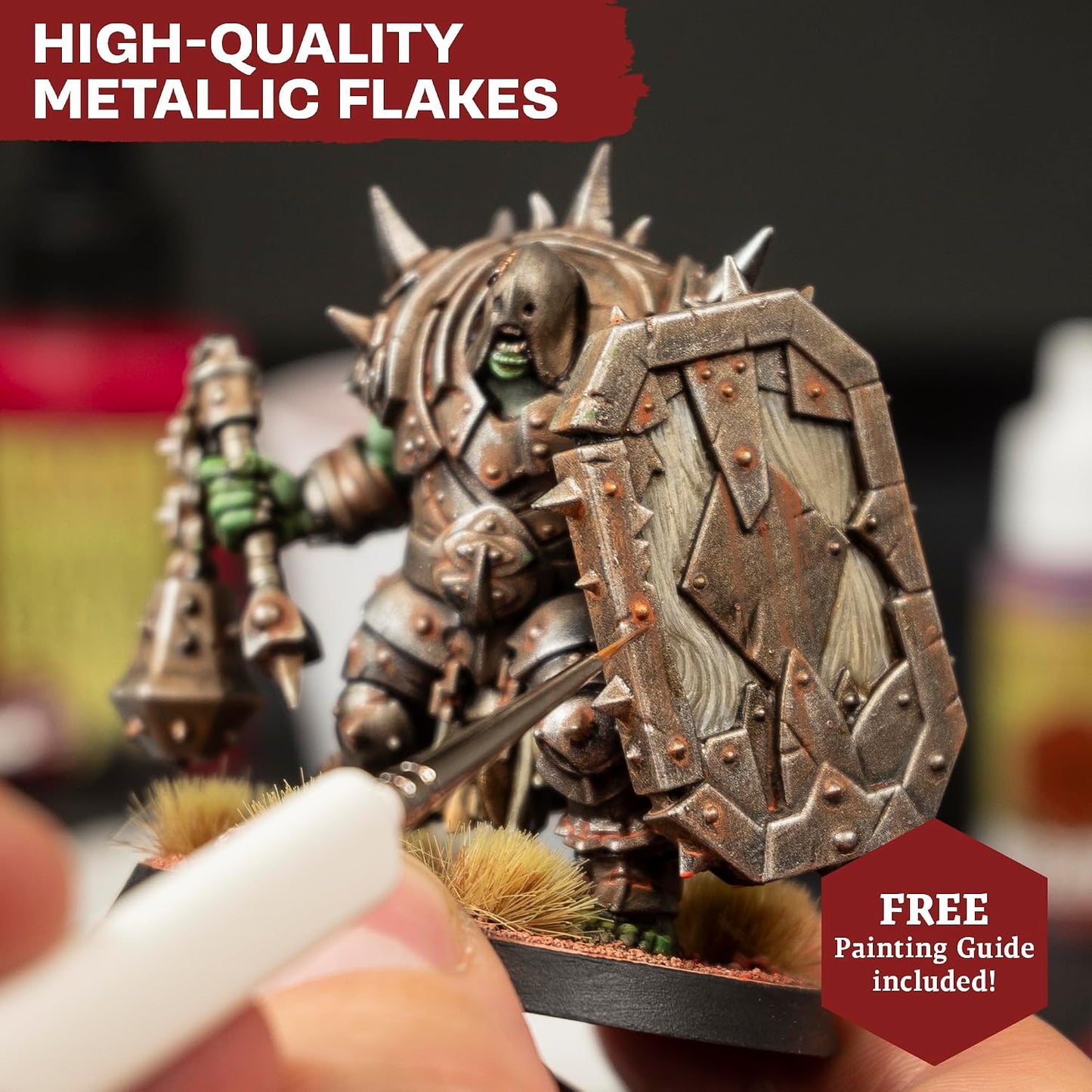 The Army Painter, Warpaints Fanatic Metallics Paint Set, 10 x 18 ml | 10 Acrylic Metal Paints incl. Gold, Copper, Metal, Bronze & Silver, for Miniature Model Painting, Dnd & Warhammer