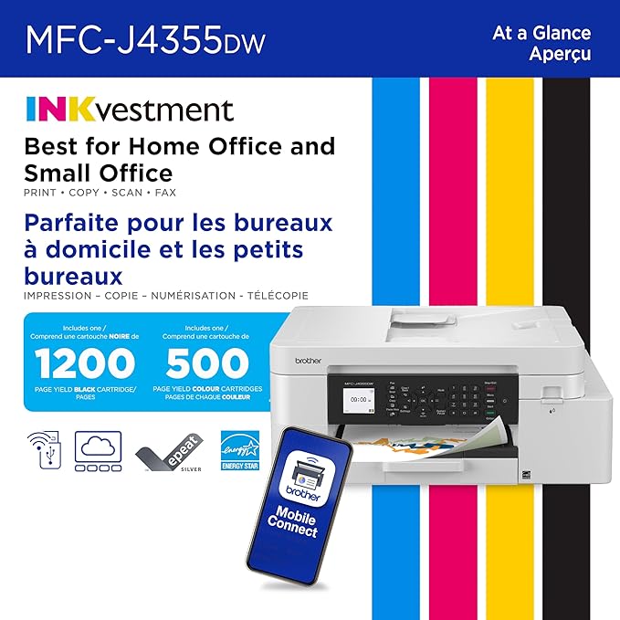 Brother INKvestment 4355 Wireless Color Inkjet All-in-One Printer - Image 2