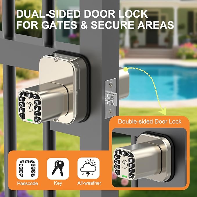 Richelock IU52 Double-Sided Keypad Door Lock, All-Weather, Fully Waterproof - Image 2