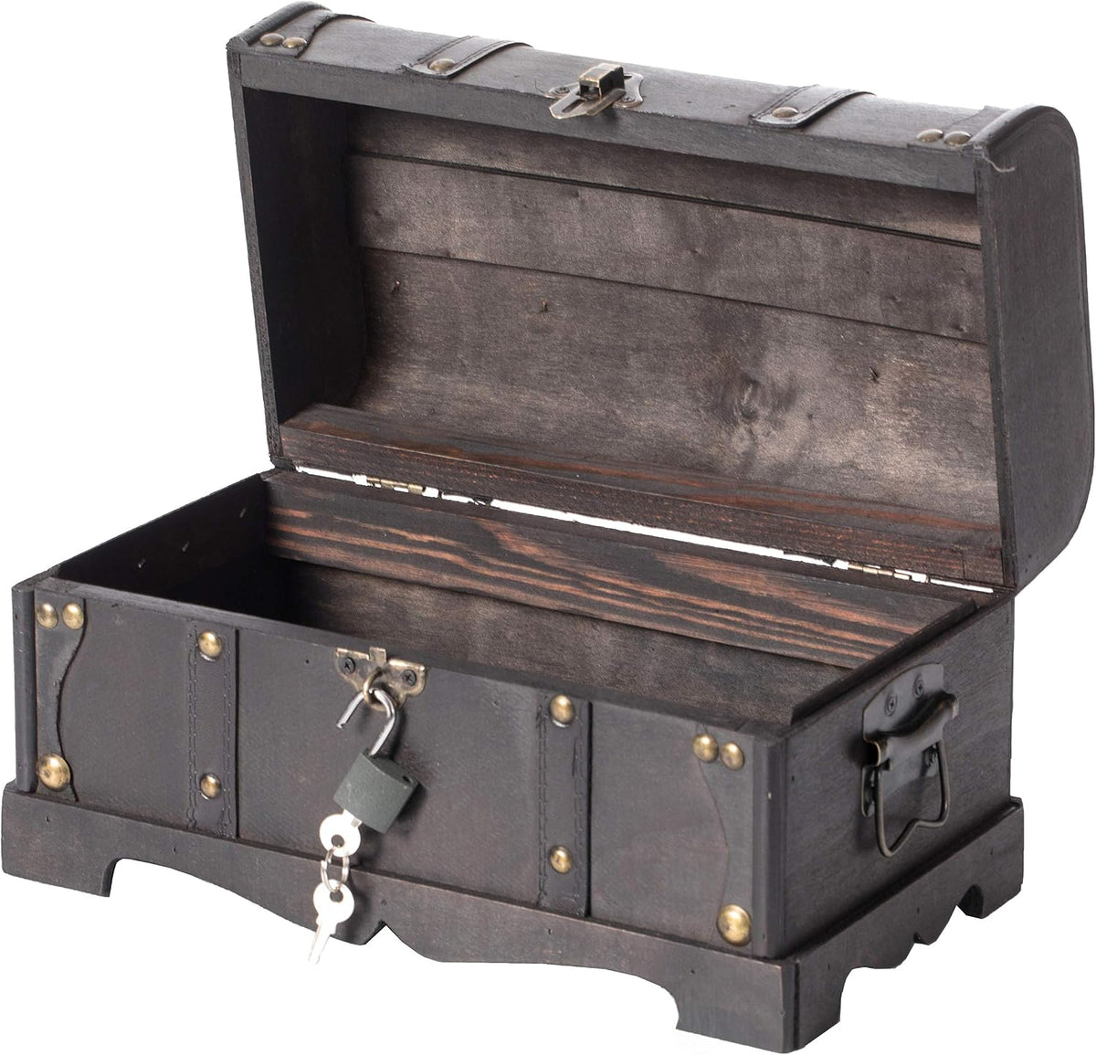 vintiquewise small pirate style wooden treasure chest (chest, main product view