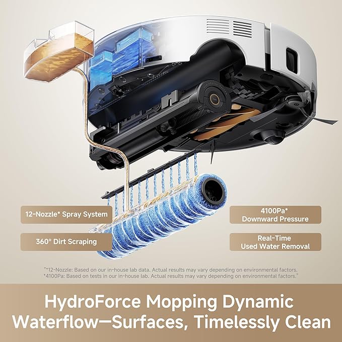 Mova Z60 Ultra Roller SA Robot Vacuum and Mop, 000Pa Suction, Warm Water - Image 2