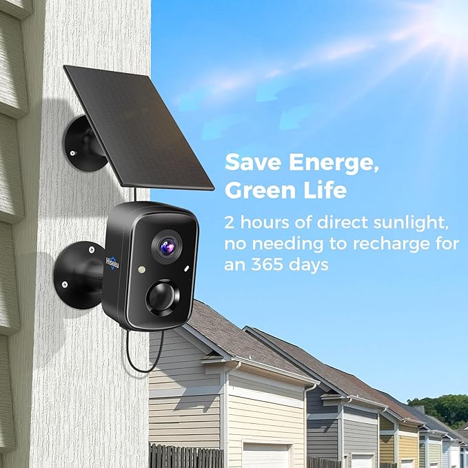 Hiseeu Security Cameras Wireless Outdoor, PIR/AI Motion Detection, Waterproof - Image 4