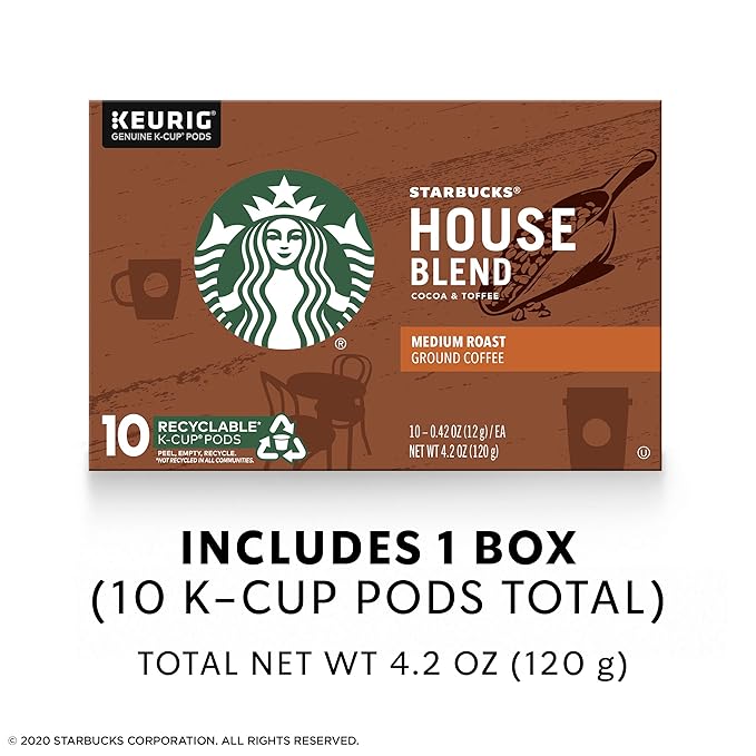 Starbucks Medium Roast K-Cup Coffee Pods — House Blend - Image 4