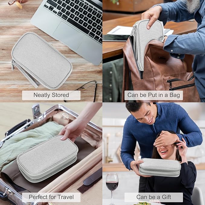 FYY Travel Electronic Cable Organizer Bag, Pouch Electronic Accessories Carry - Image 7