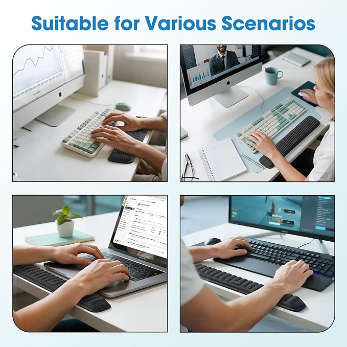 MEKASS Keyboard Wrist Rest, Soft Memory Foam Wrist Support - Image 7