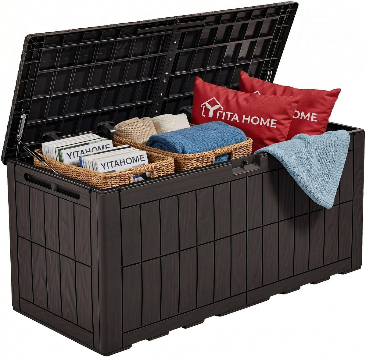 yitahome 110 gallon outdoor deck box, main product view