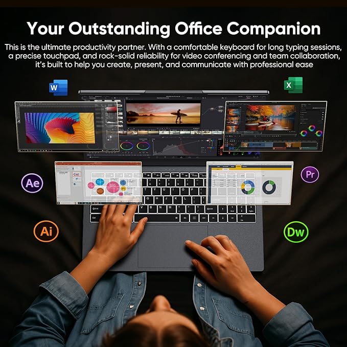 Moxalc Laptop Computer, 15.6" 16GB RAM 512GB SSD AMD Ryzen R3 3200U Radeon Vega - Image 7