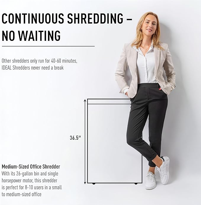 ideal. 2604 Cross-Cut Centralized Office Shredder - Image 4