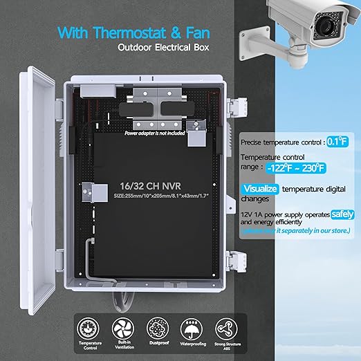 Akwscyby Outdoor Electrical Box, Waterproof Electrical Junction Box IP65 ABS - Image 3