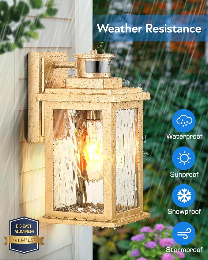 VIANIS Motion Sensor Porch Lights, Outdoor Light Fixtures Wall Mount Dusk to - Image 5