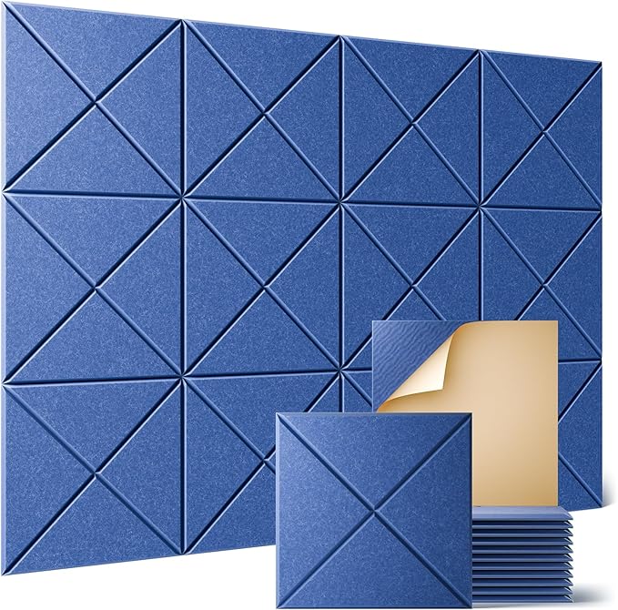 Sonicism 12 Pack X-Lined Acoustic Panels by Sonicism