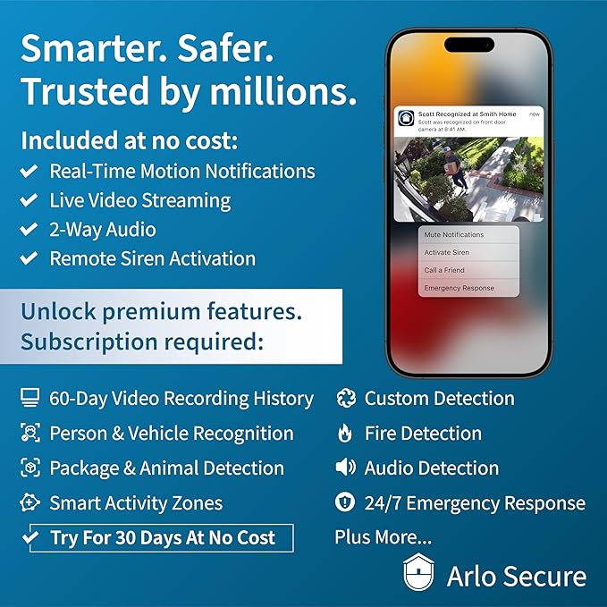 Arlo Video Doorbell 2K + Chime 2, Wireless or Wired Option, 2-Way Audio - Image 5