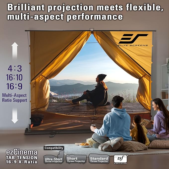 Elite Screens ezCinema Tab-Tension 16:9 X-Ratio Portable Projector Screen - Image 2