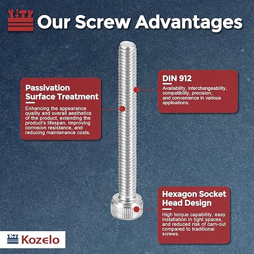 Kozelo 50pcs Socket Head Cap Screws - Image 3
