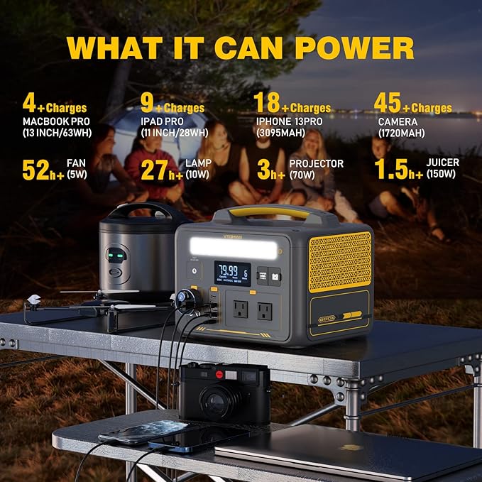 VTOMAN Jump 600X Portable Power Station 600W, 299Wh Solar Generator LiFePO4 - Image 6