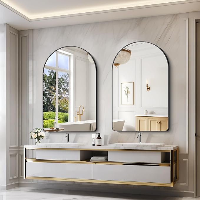 Arched Bathroom Mirror, Wall Mounted Mirror, Living Room, Hanging or Leaning - Image 8