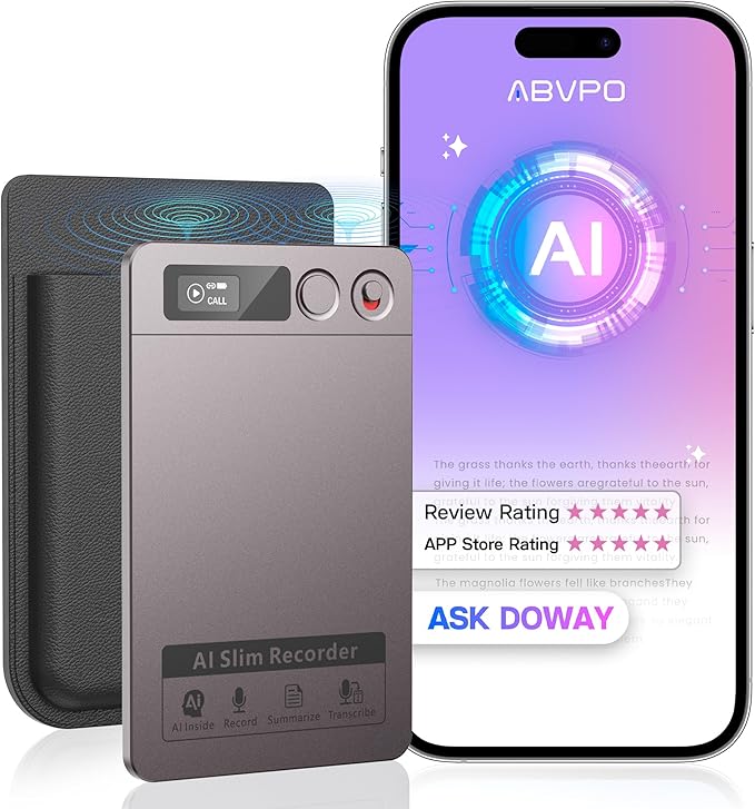 AI Voice Recorder, Transcribe & Summarize, AI Noise Cancellation Technology by SounderSmarter