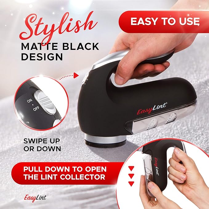 EasyLint Professional Fabric Shaver Lint Remover, Electric Sweater Shaver - Image 4