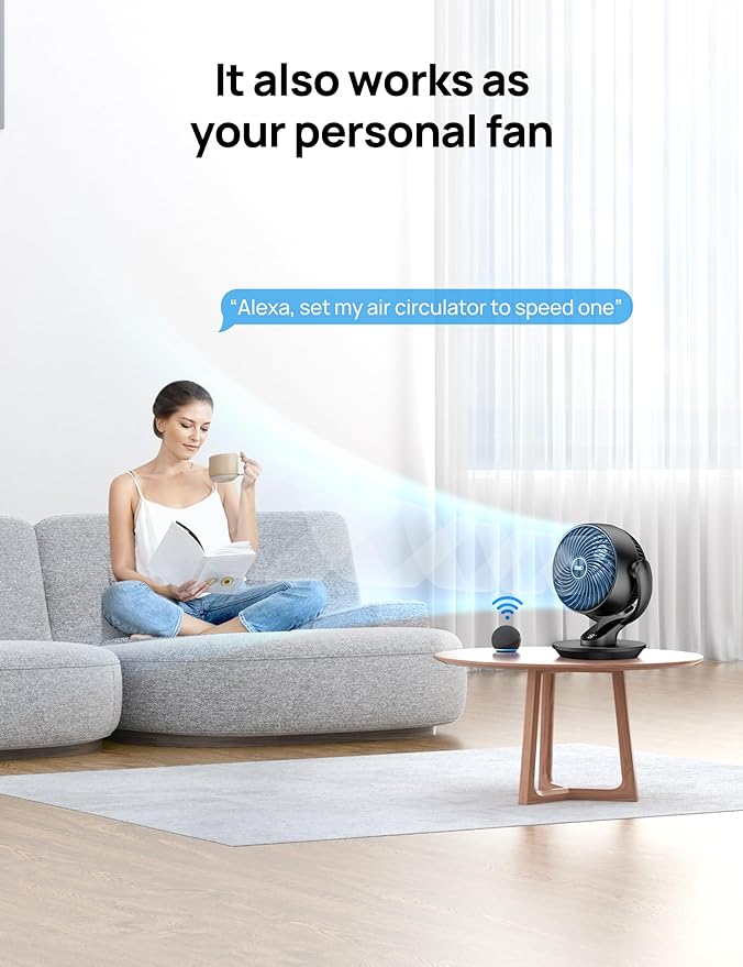 Dreo Smart Fan for Bedroom, 120° Vertical and 90° Oscillating Fan - Image 6