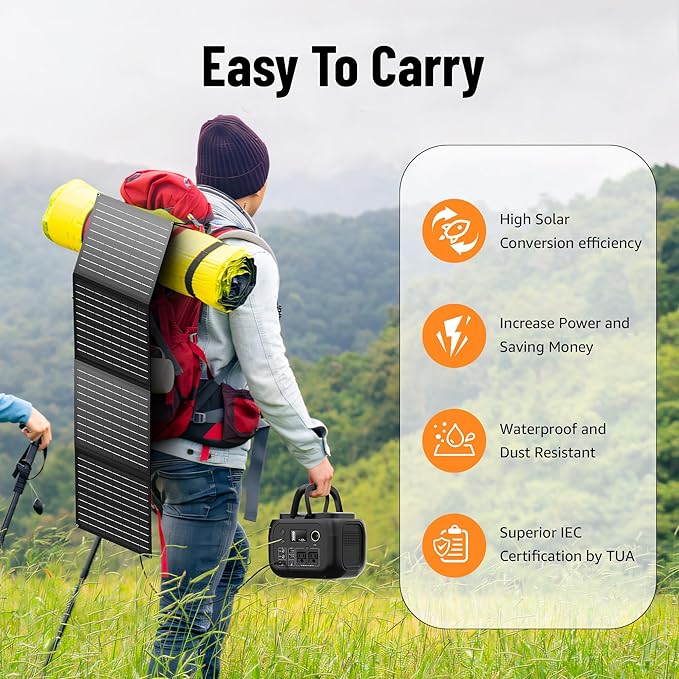 Solar Powered Generator 300W Peak/70400mAh, 260Wh Portable Power Station - Image 8