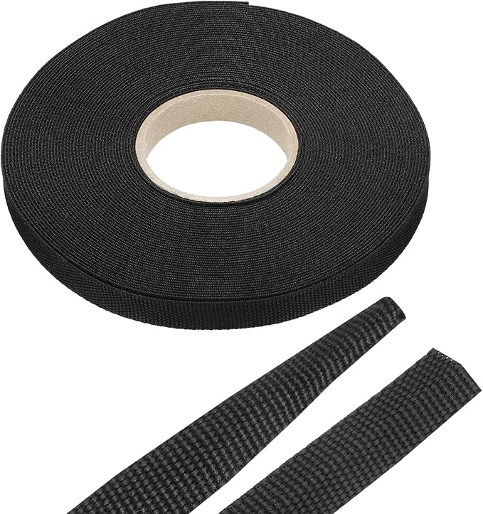 MECCANIXITY Braided Cable Sleeves Heat Shrinkable Fabric Sleeving, 3/8" 60ft by MECCANIXITY