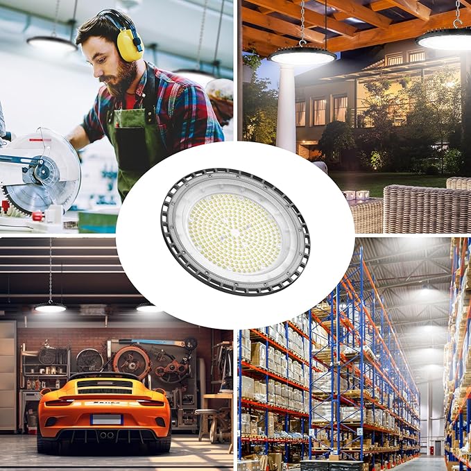 SOUTHLEVY 2 Pack UFO 200W LED High Bay Light, 5 ft Cable - Image 7