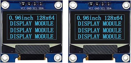 Haldzemo 0.96" OLED Display Module I2C IIC Serial 128X64 SSD1306 LCD Screen VCC by Haldzemo