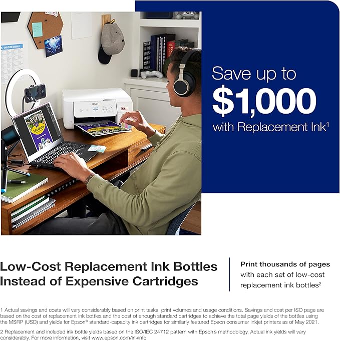 Epson EcoTank ET-2803 Wireless Color All-in-One Cartridge-Free Supertank Printer - Image 3