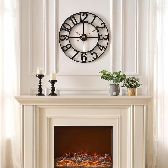 Alarmore Wall Clocks for Living Room Decor, Silent Wall Clock Battery Operated - Image 6