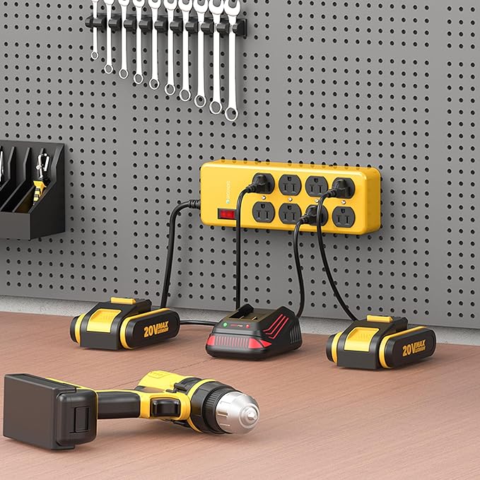 Heavy Duty Power Strip, Industrial Heavy Metal Case Surge Protector, 8 AC - Image 6