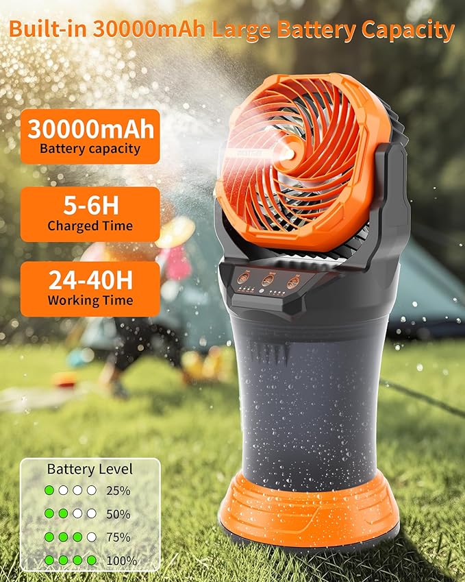 WESTTREE Portable Misting Fan - Image 2