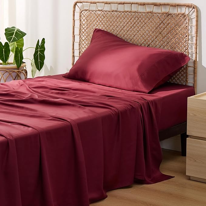 Bedsure Cooling Sheets Twin, Rayon Derived from Bamboo, Breathable & Soft Twin by BEDSURE