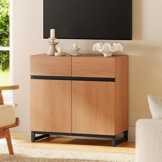 WAMPAT Modern TV Stand for TVs up to 40 inch, Entertainment Center TV Console by WAMPAT