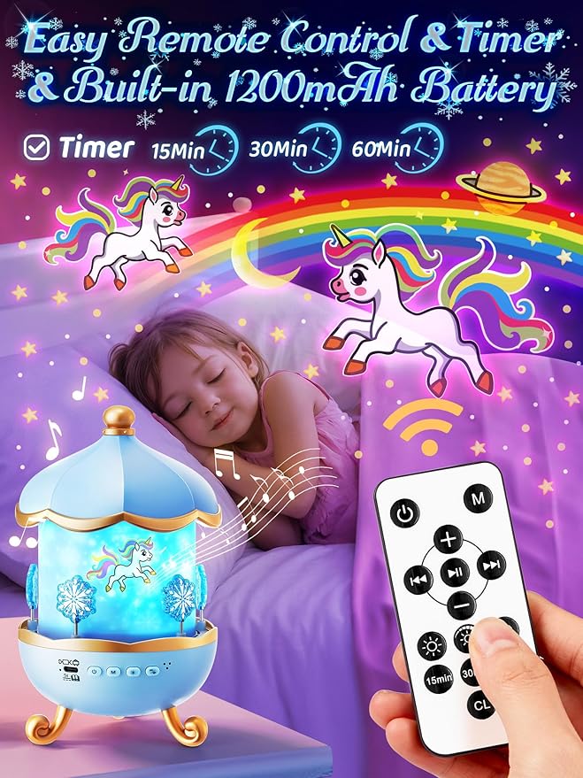 Frozen Toys, 15 Music+16 Films+315 Colors Night Light - Image 7