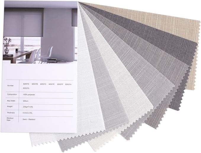 Zshine Motorized Window Blinds Fabric Samples of Blackout Light Filtering - Image 5
