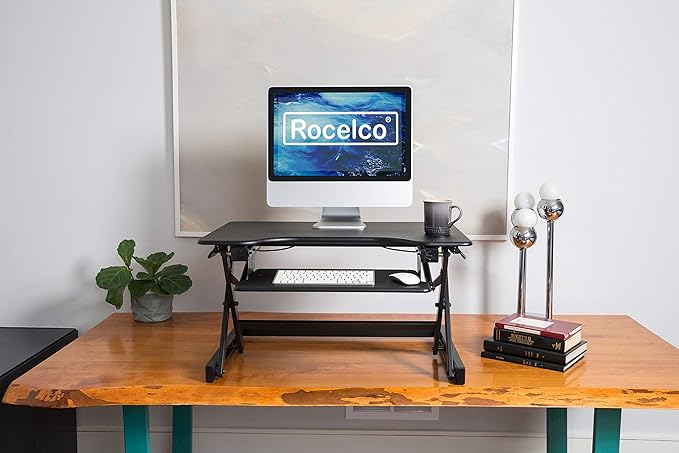 Rocelco 32" Height Adjustable Standing Desk Converter - Image 7