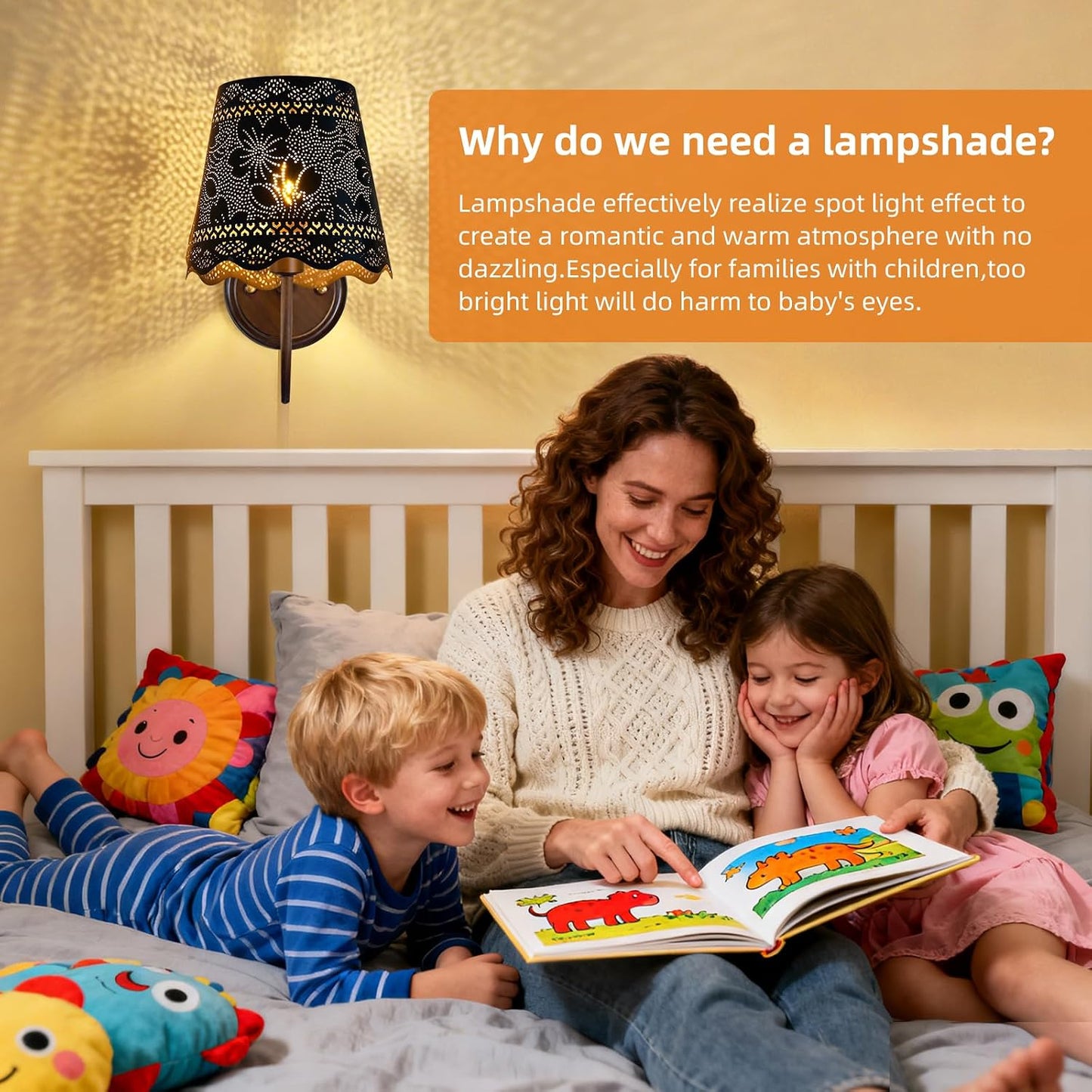 YISUN Chandelier Lampshades Set of 6, Small Metal Lamp Shade 3.9" Top x 5.9" Bottom x 5.5" High, Fit for Candelabra Bulbs, Clip-on Lamp Shades (Flower Black)