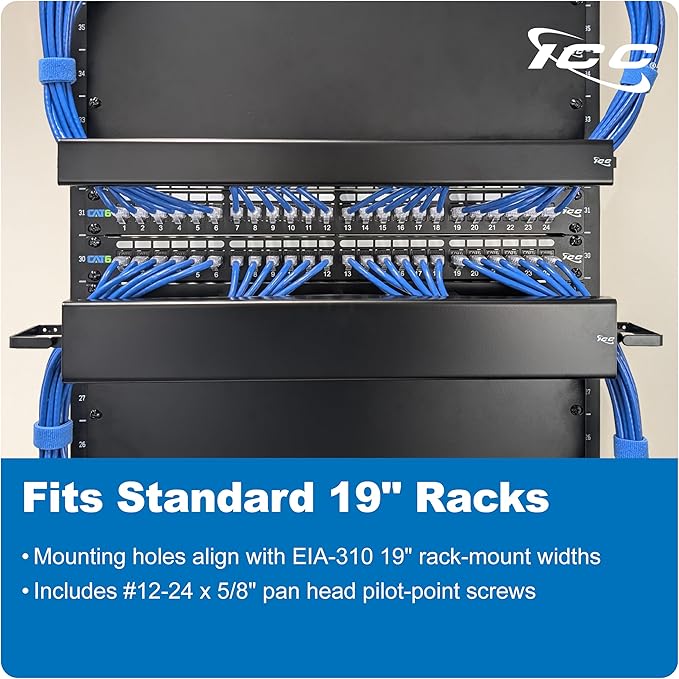 ICC 1U Ring Cable Manager Panel - Image 5
