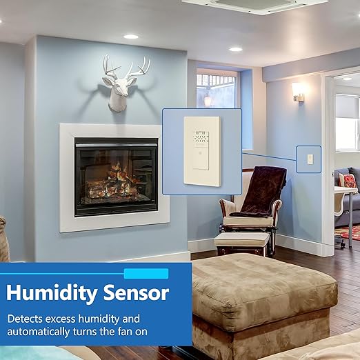 LIDER No Neutral Wire Required Humidity Sensor Switch, Automatic Humidity - Image 7