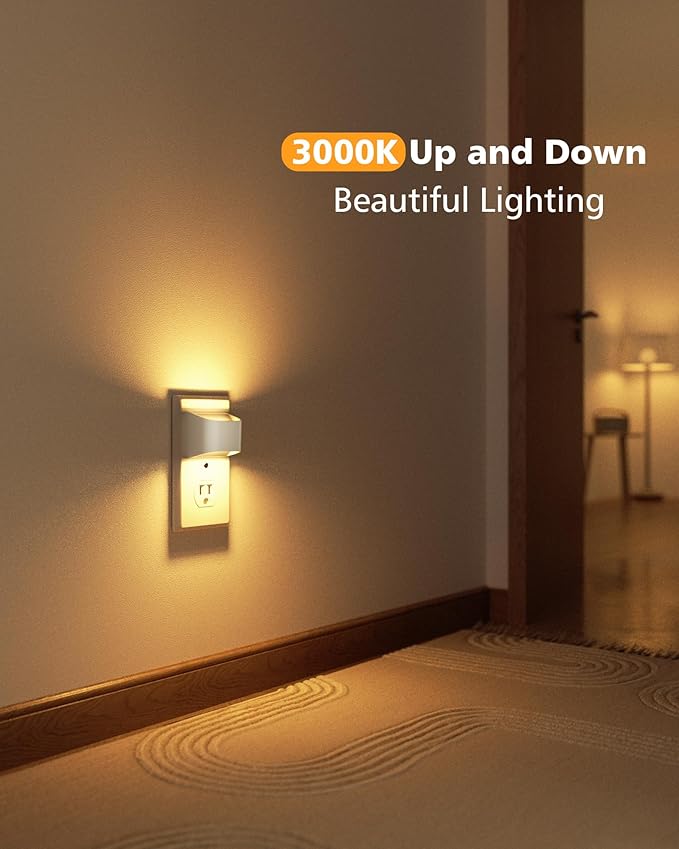 VOLISUN Night Lights Plug into Wall, 6 Pack Up and Down LED Night Light - Image 2